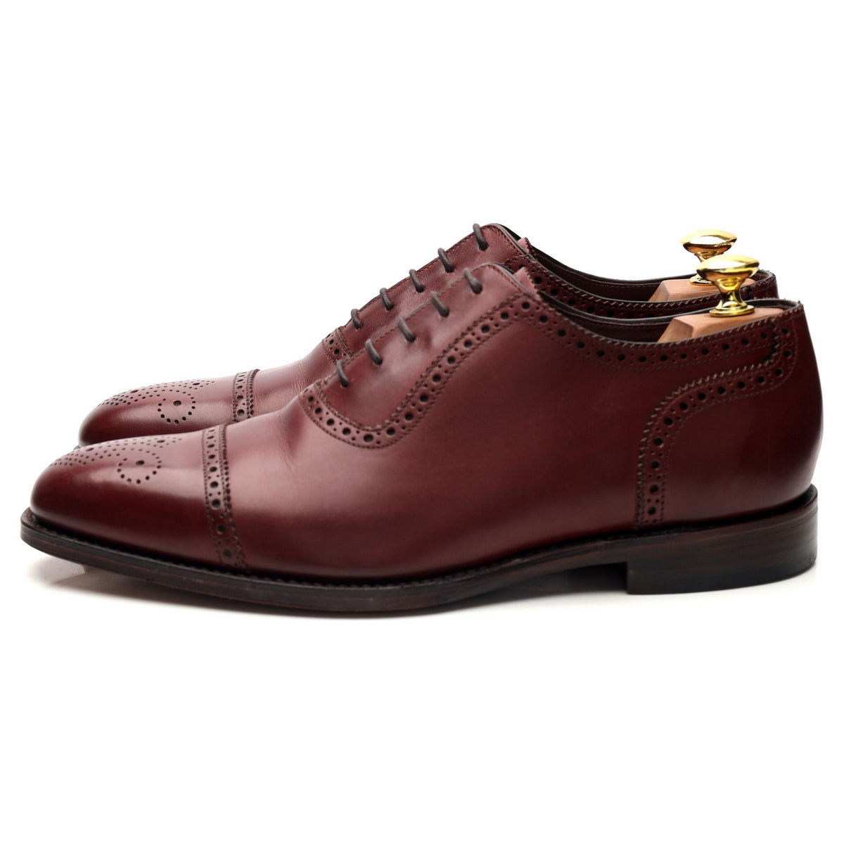 1880 &#39;Strand&#39; Burgundy Leather Oxford Brogues UK 8 F