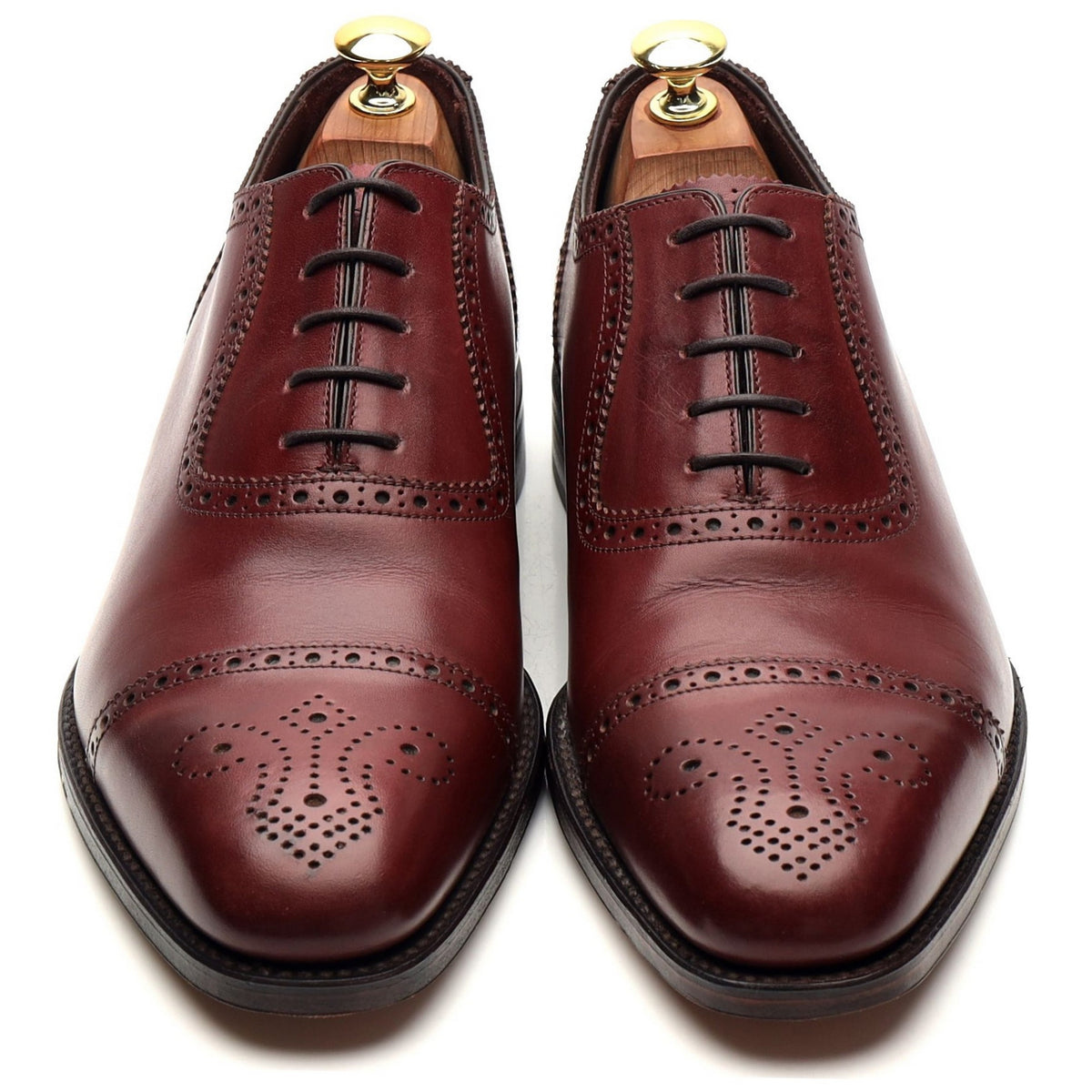 1880 &#39;Strand&#39; Burgundy Leather Oxford Brogues UK 8 F