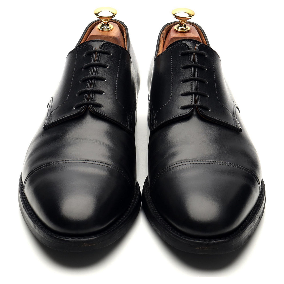 &#39;Ripon&#39; Black Leather Derby UK 9.5 E