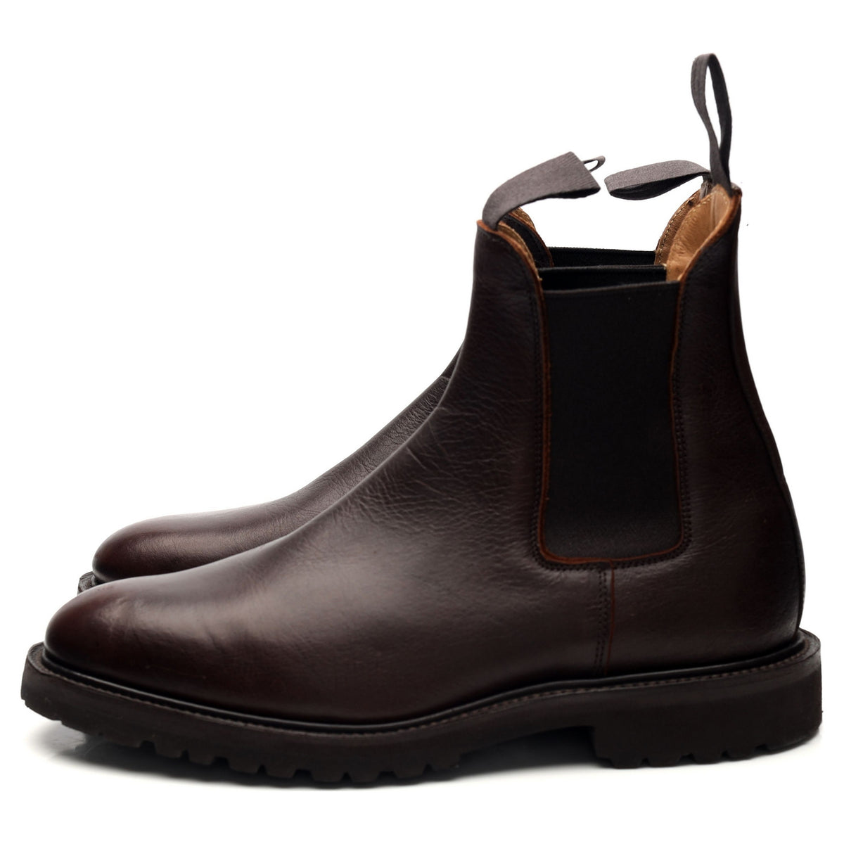 &#39;Gigio&#39; Dark Brown Kudu Leather Chelsea Boots UK 7