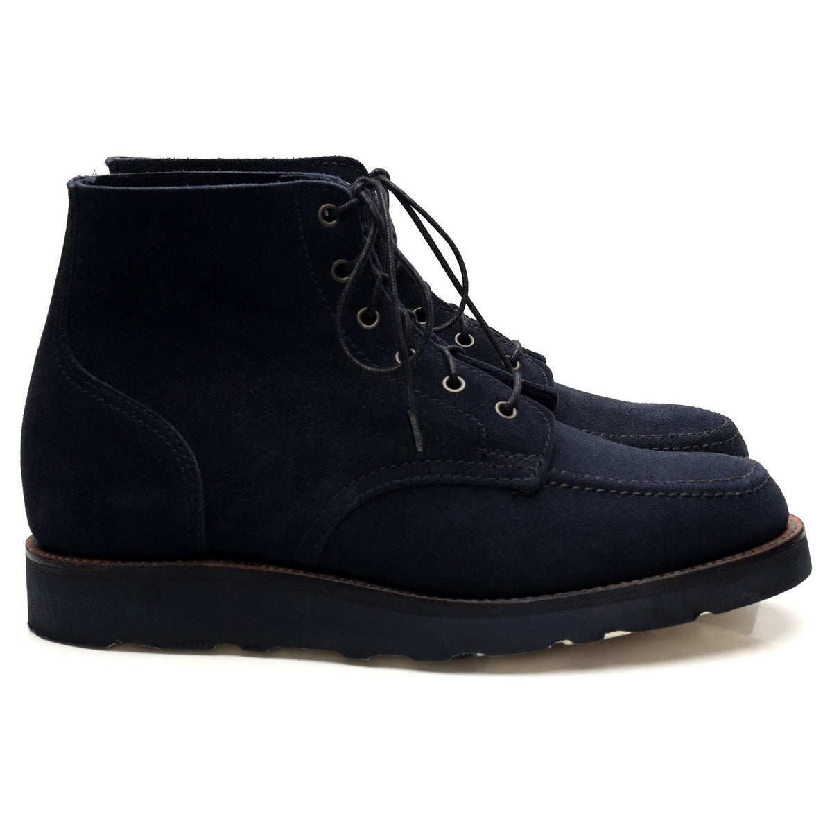 &#39;Wilson&#39; Navy Blue Suede Boots UK 6.5