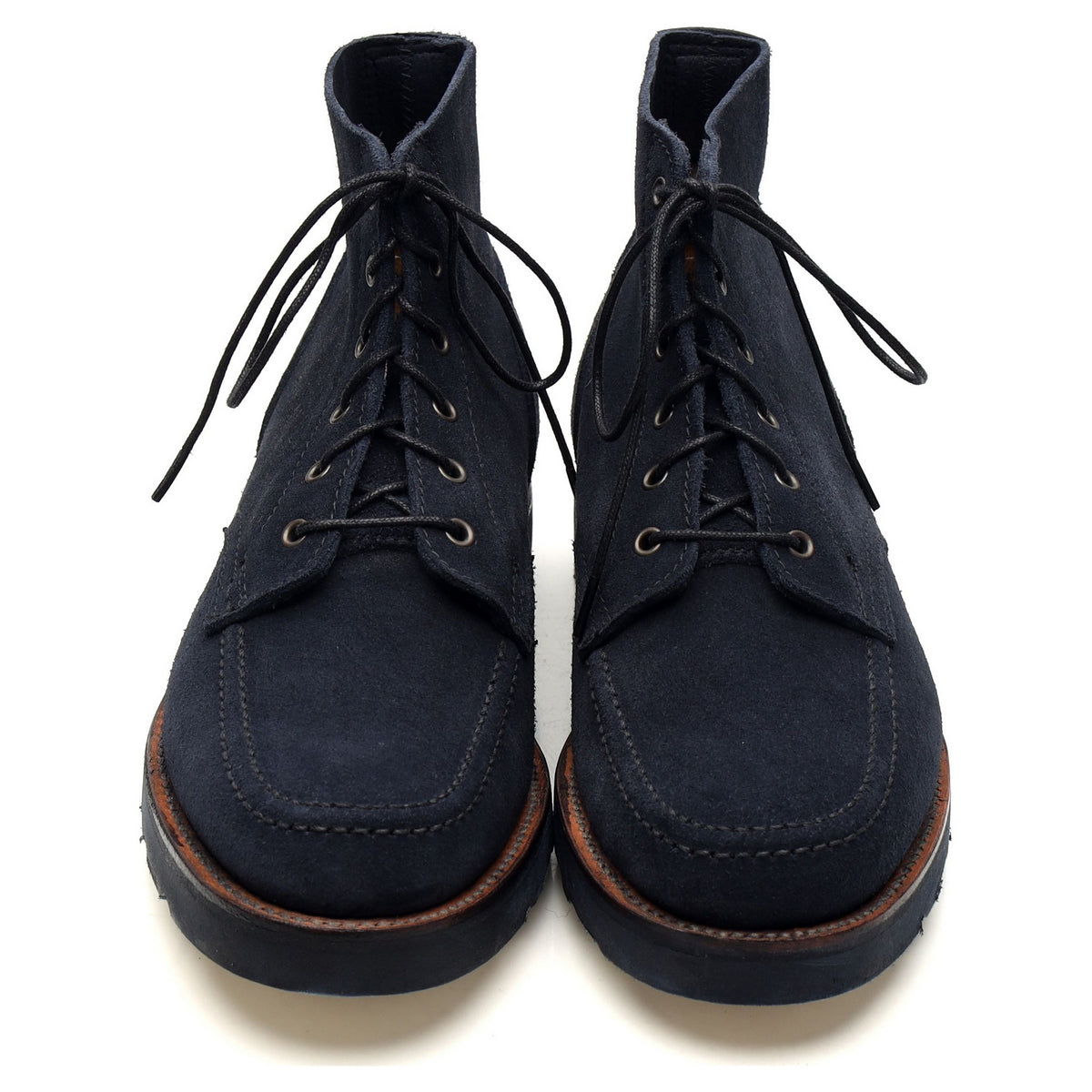 &#39;Wilson&#39; Navy Blue Suede Boots UK 6.5