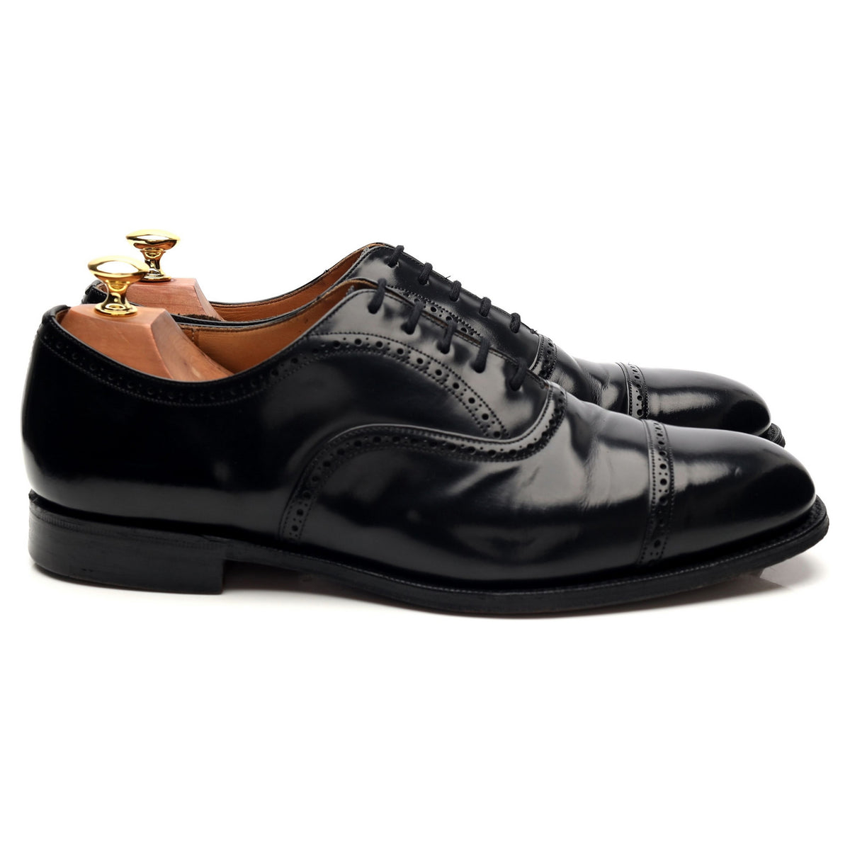 &#39;Legate&#39; Black Leather Oxford UK 9.5 G