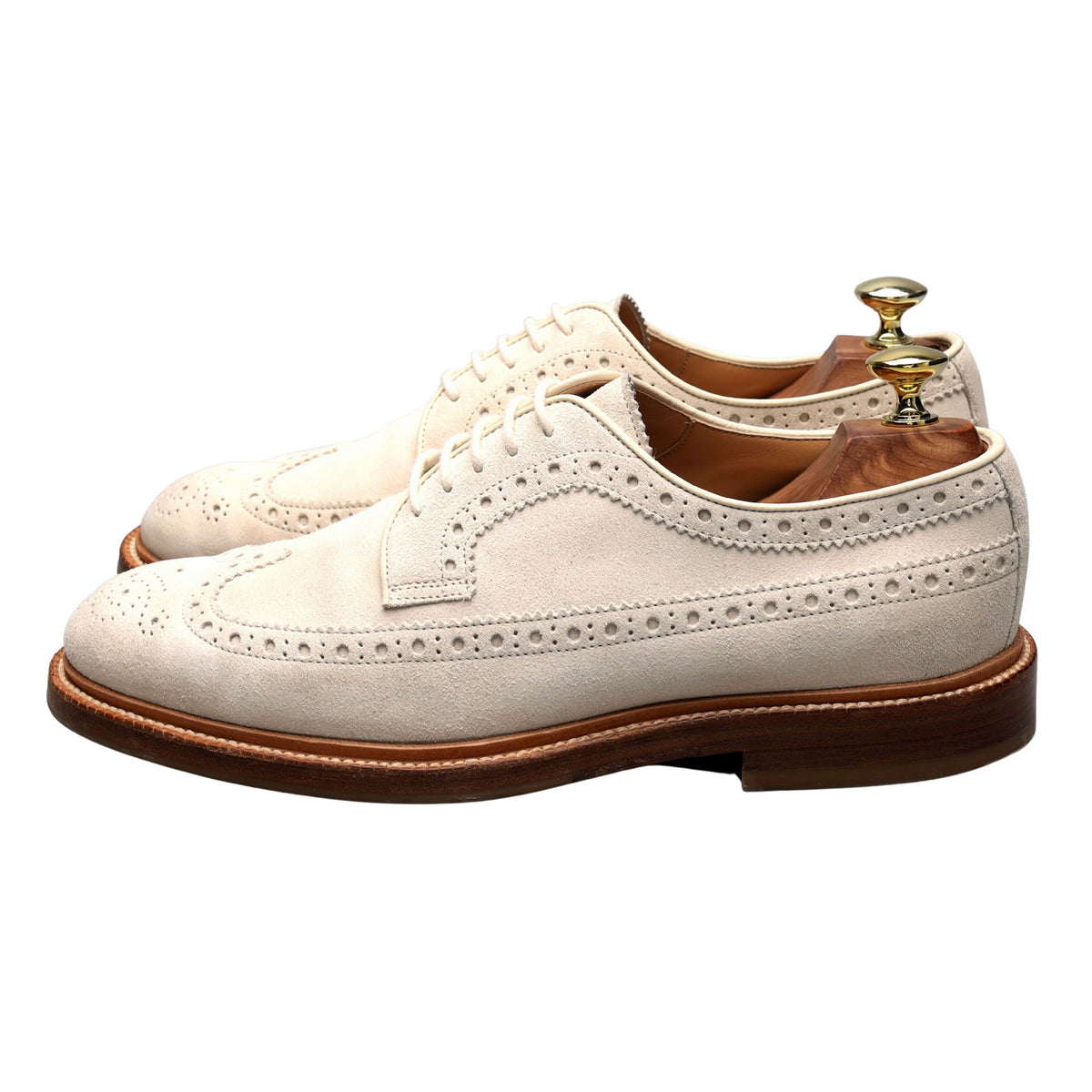 White Suede Derby Brogues UK 7 EU 41