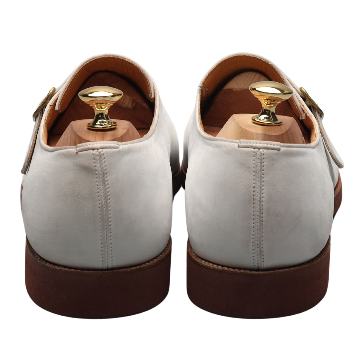 White Nubuck Monk Strap UK 11.5 E