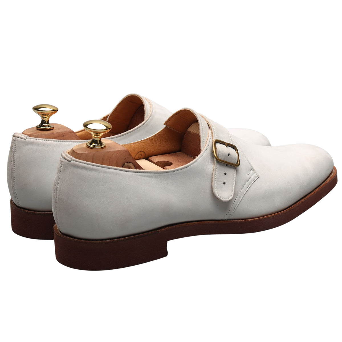 White Nubuck Monk Strap UK 11.5 E