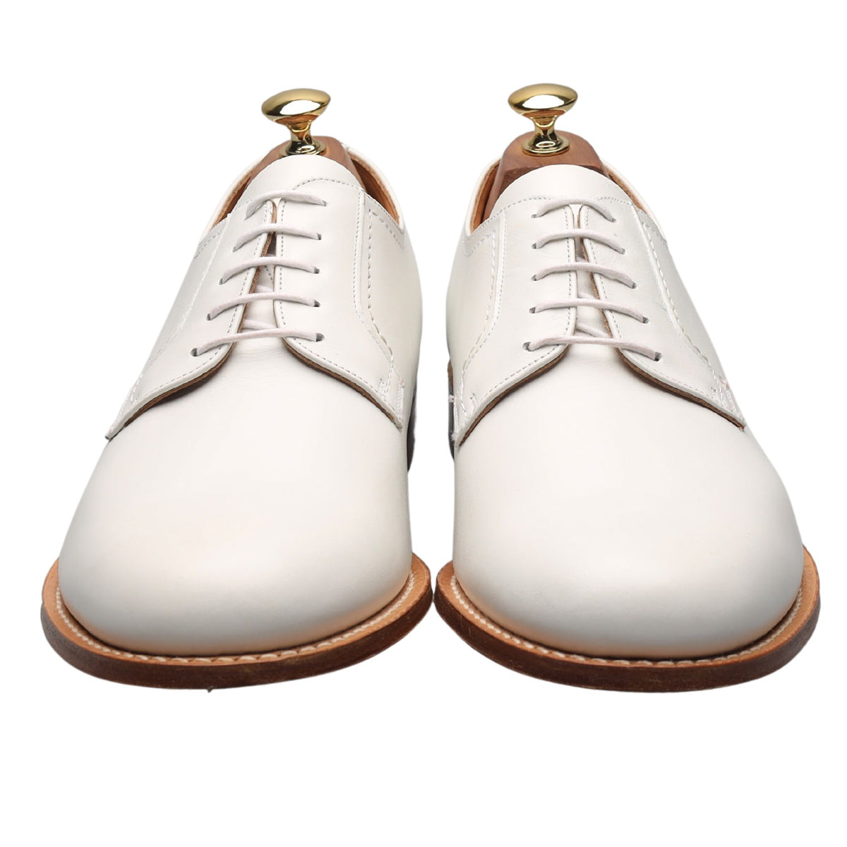 &#39;Barkson&#39; White Leather Derby UK 10 F