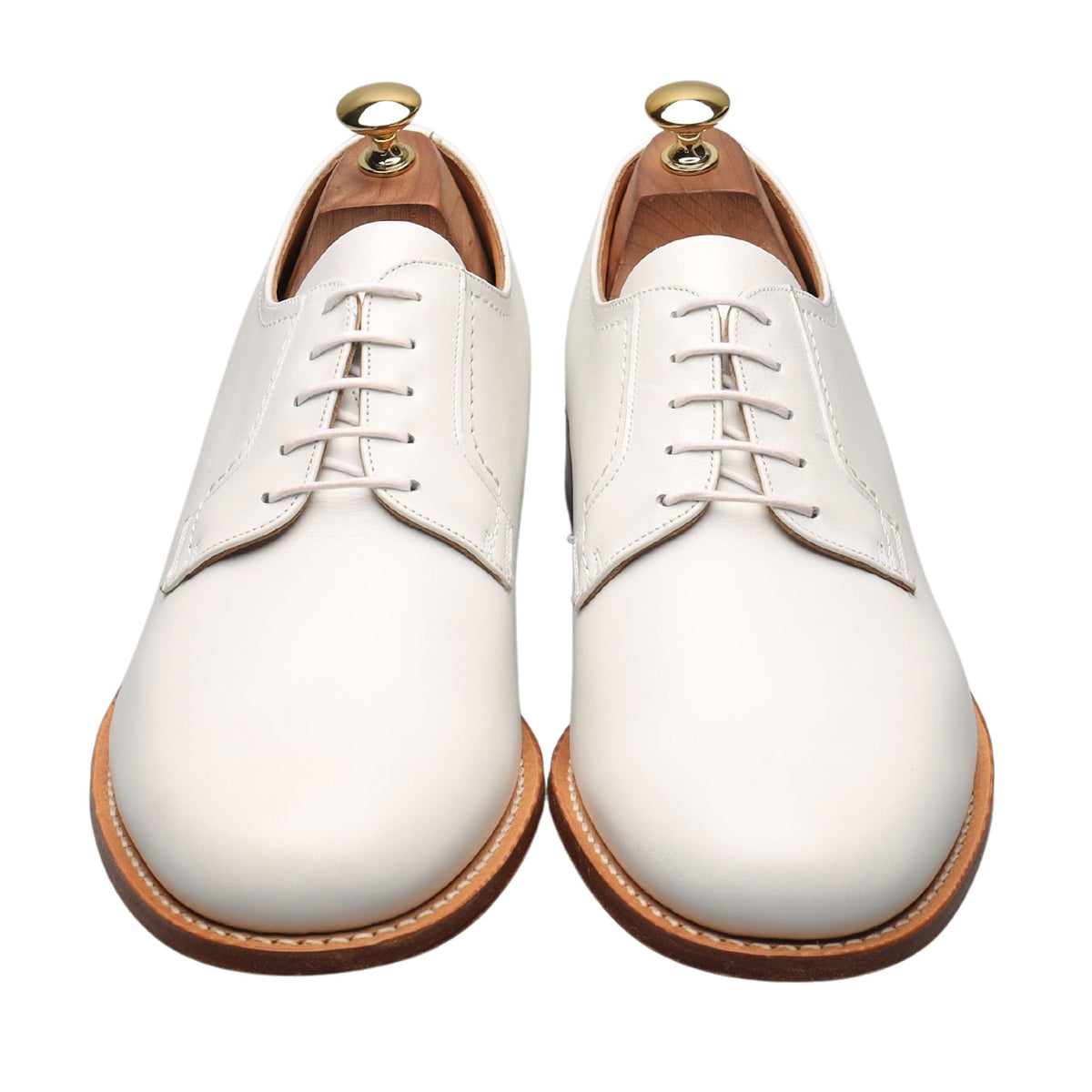 &#39;Barkson&#39; White Leather Derby UK 10 F