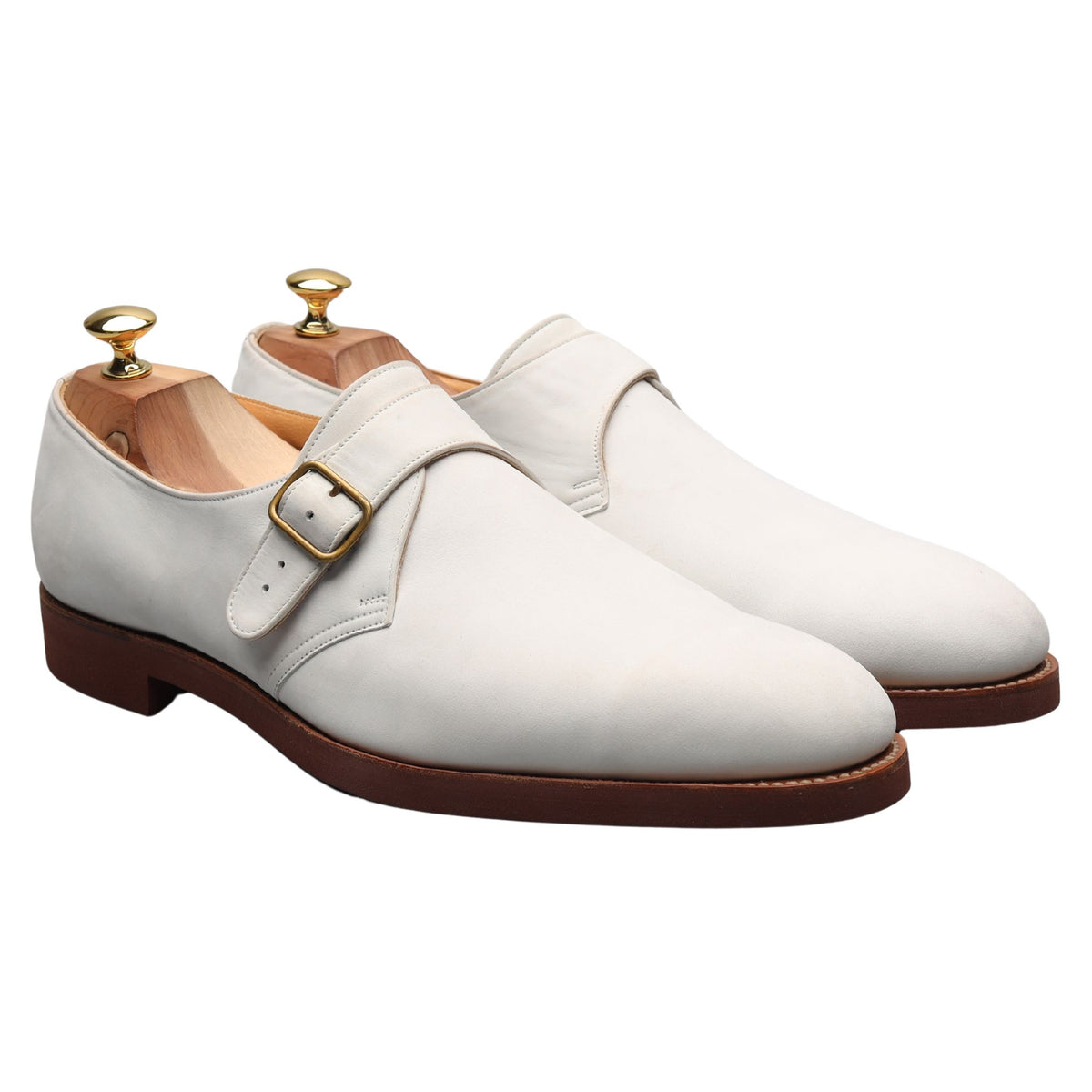 White Nubuck Monk Strap UK 11.5 E