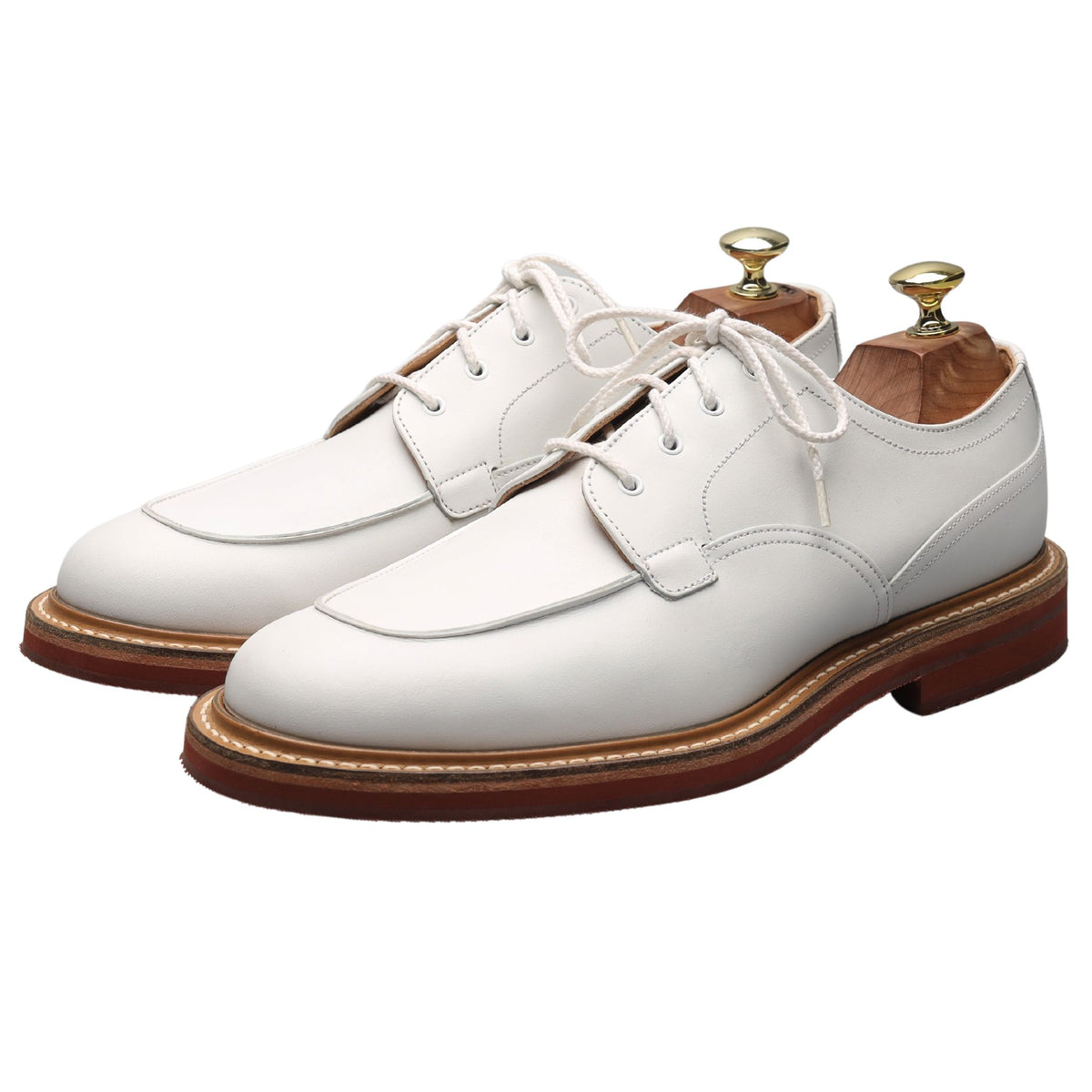 &#39;Octon&#39; White Leather Derby UK 7 F