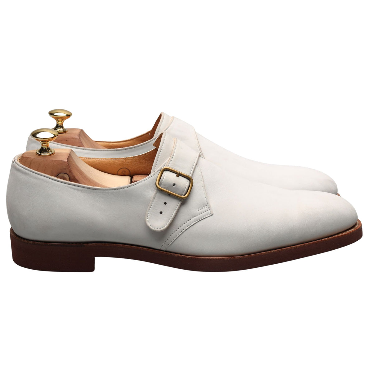 White Nubuck Monk Strap UK 11.5 E