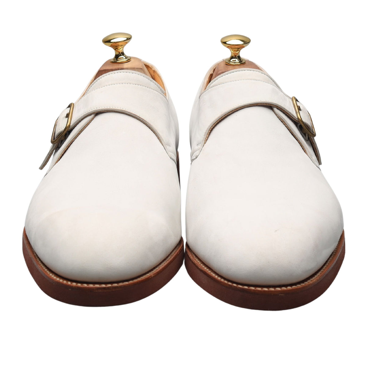 White Nubuck Monk Strap UK 11.5 E