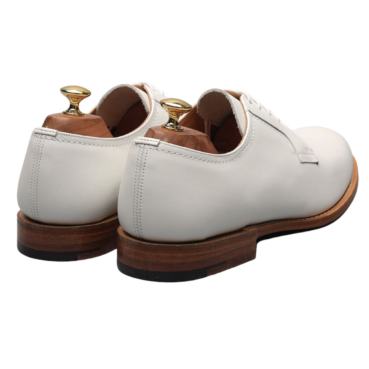 &#39;Barkson&#39; White Leather Derby UK 10 F