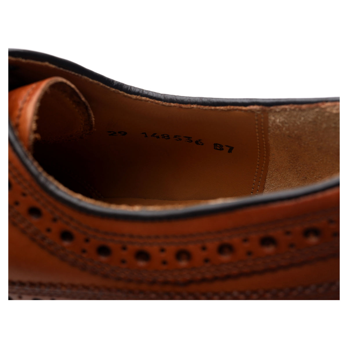 &#39;Haven&#39; Tan Brown Leather Derby Brogues UK 7.5 F