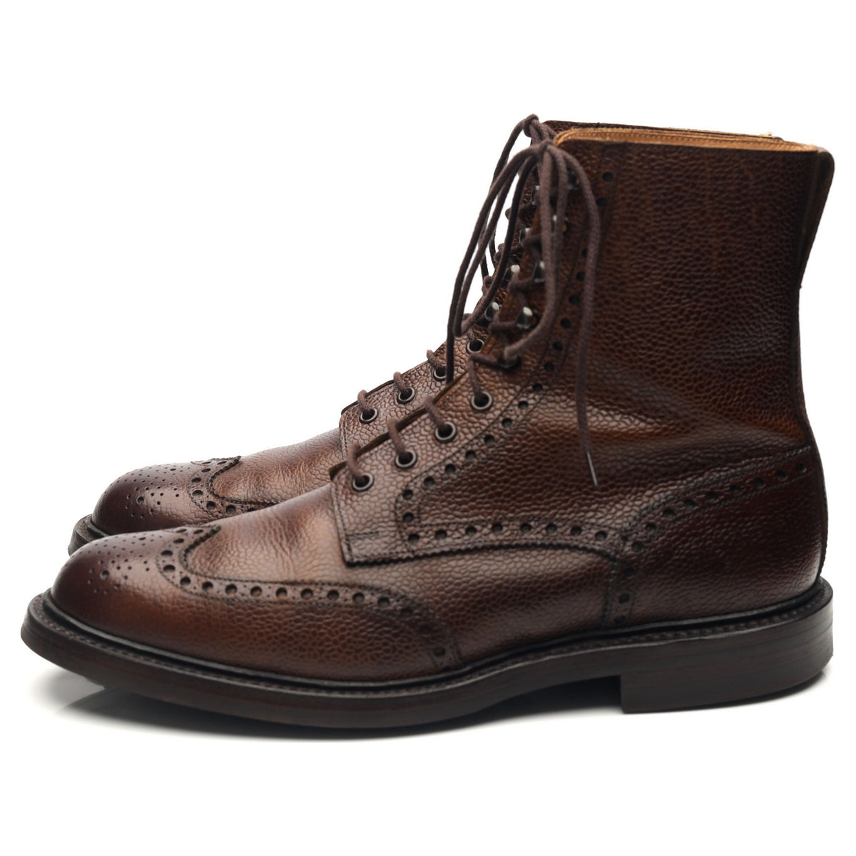 &#39;Islay&#39; Dark Brown Leather Brogue Boots UK 8 E