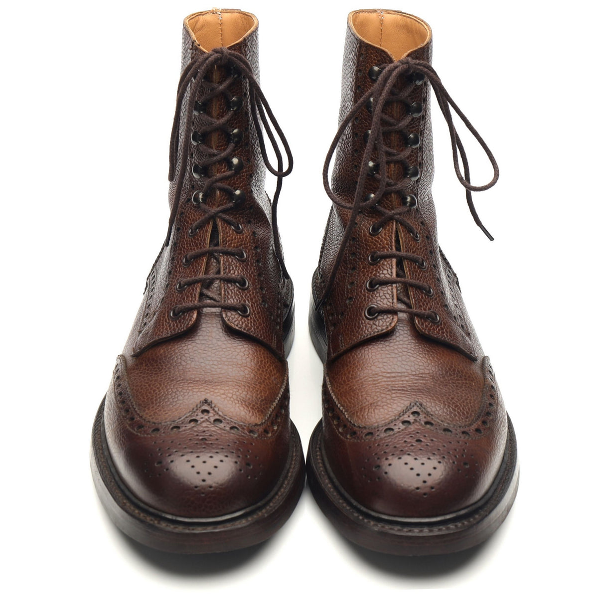 &#39;Islay&#39; Dark Brown Leather Brogue Boots UK 8 E