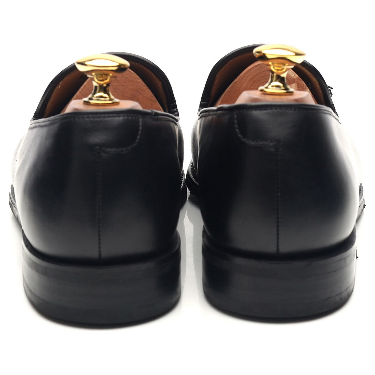 &#39;Studland&#39; Black Leather Tassel Loafers UK 6.5 F