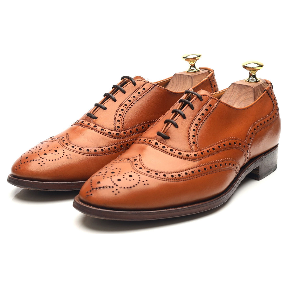 Vintage Tan Brown Leather Brogues UK 7.5
