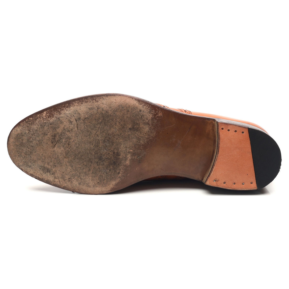 Vintage Tan Brown Leather Brogues UK 7.5