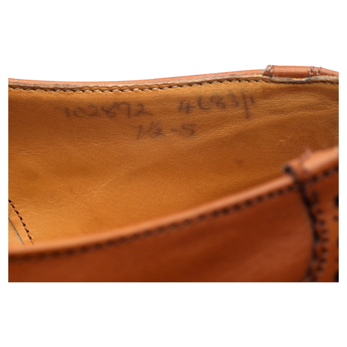 Vintage Tan Brown Leather Brogues UK 7.5