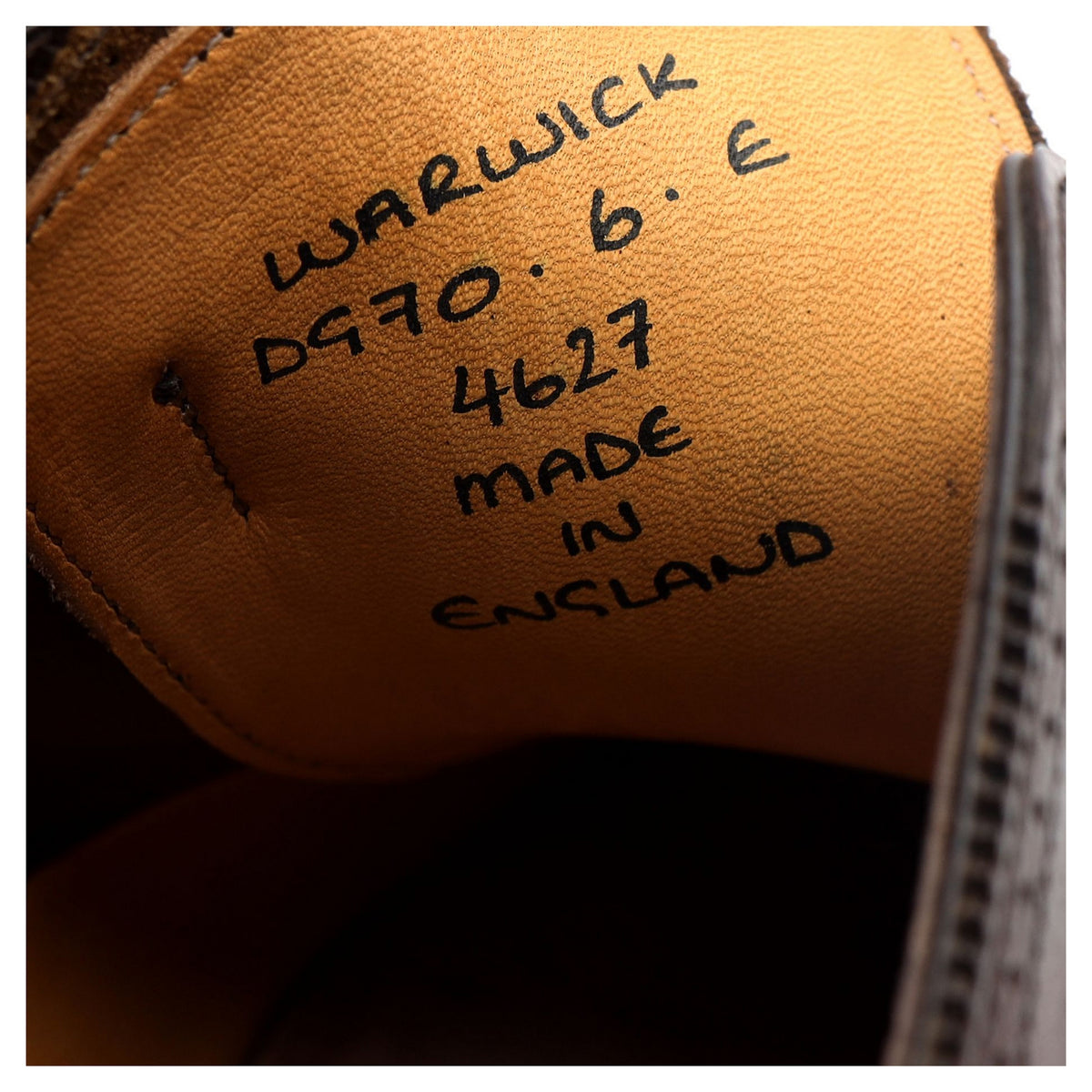 &#39;Warwick&#39; Dark Brown Leather Oxford Semi Brogues UK 6 E