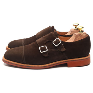 Dylan' Dark Brown Suede Double Monk Strap UK 7.5 F - Abbot's Shoes