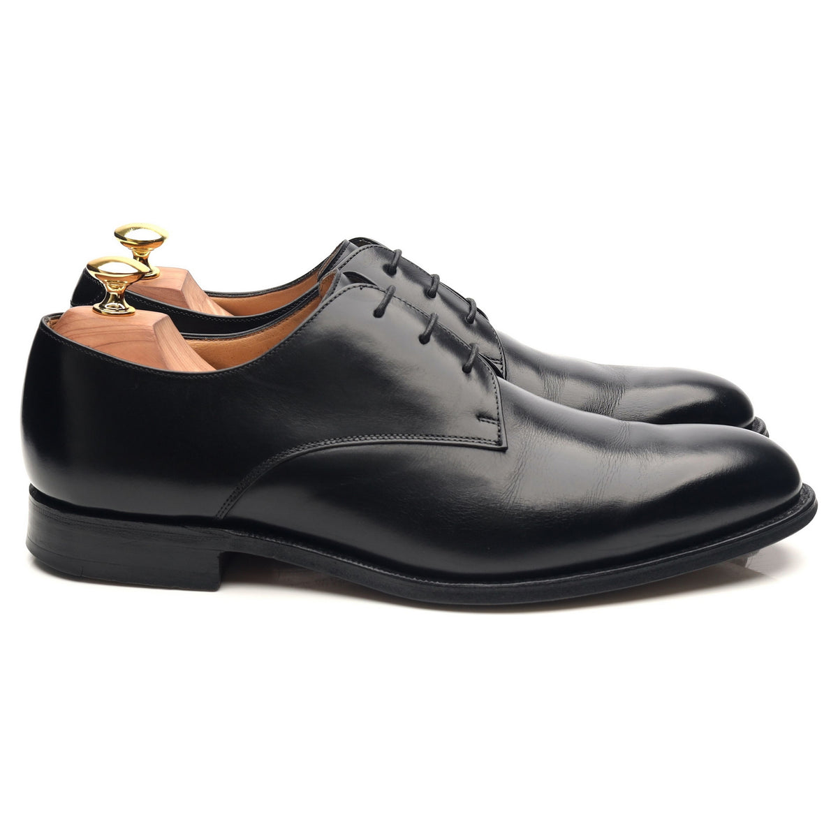 &#39;Oslo&#39; Black Leather Derby UK 8 G