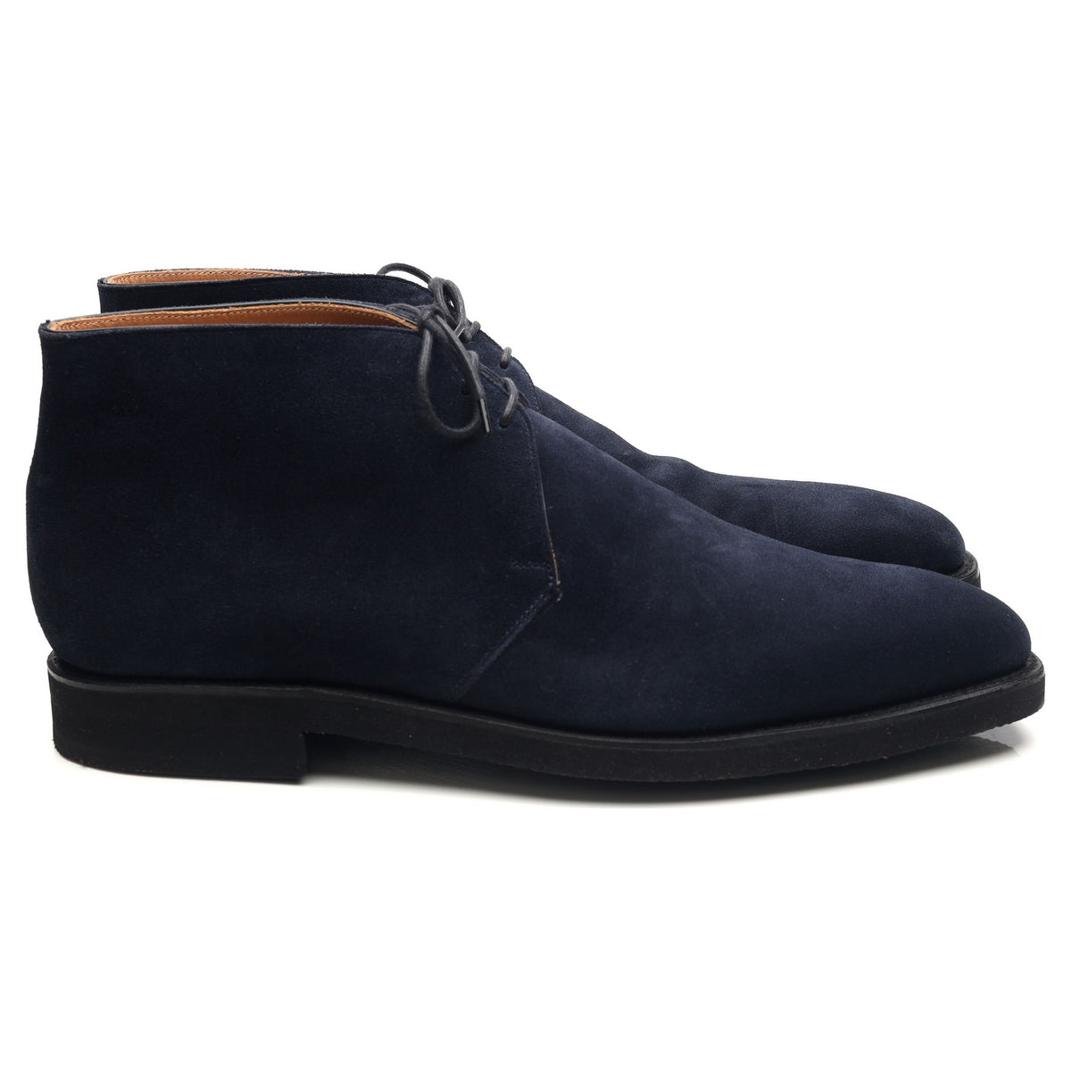&#39;Nathan&#39; Blue Suede Chukka Boots UK 9.5 E
