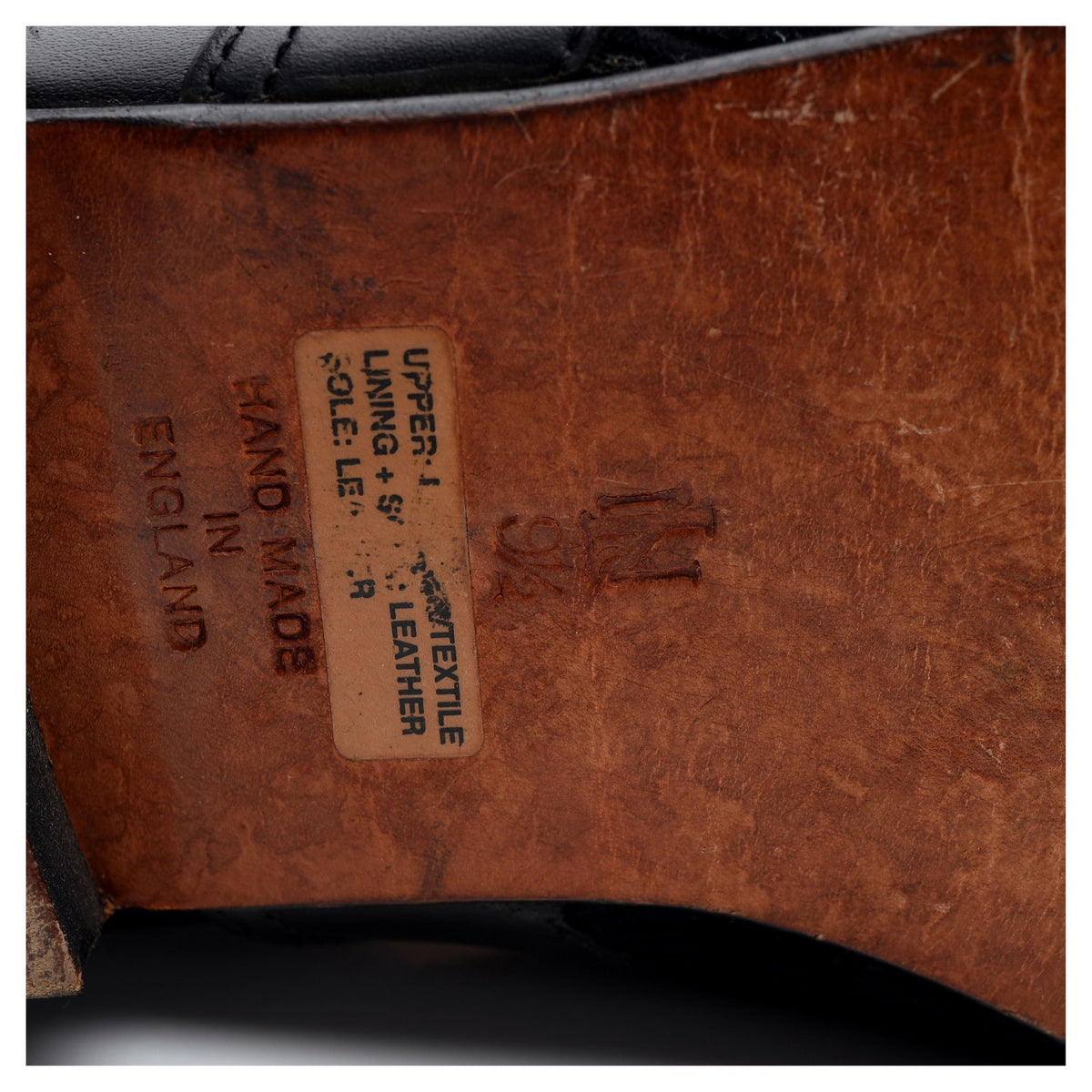 'Eton' Black Leather Cord Slippers UK 9.5