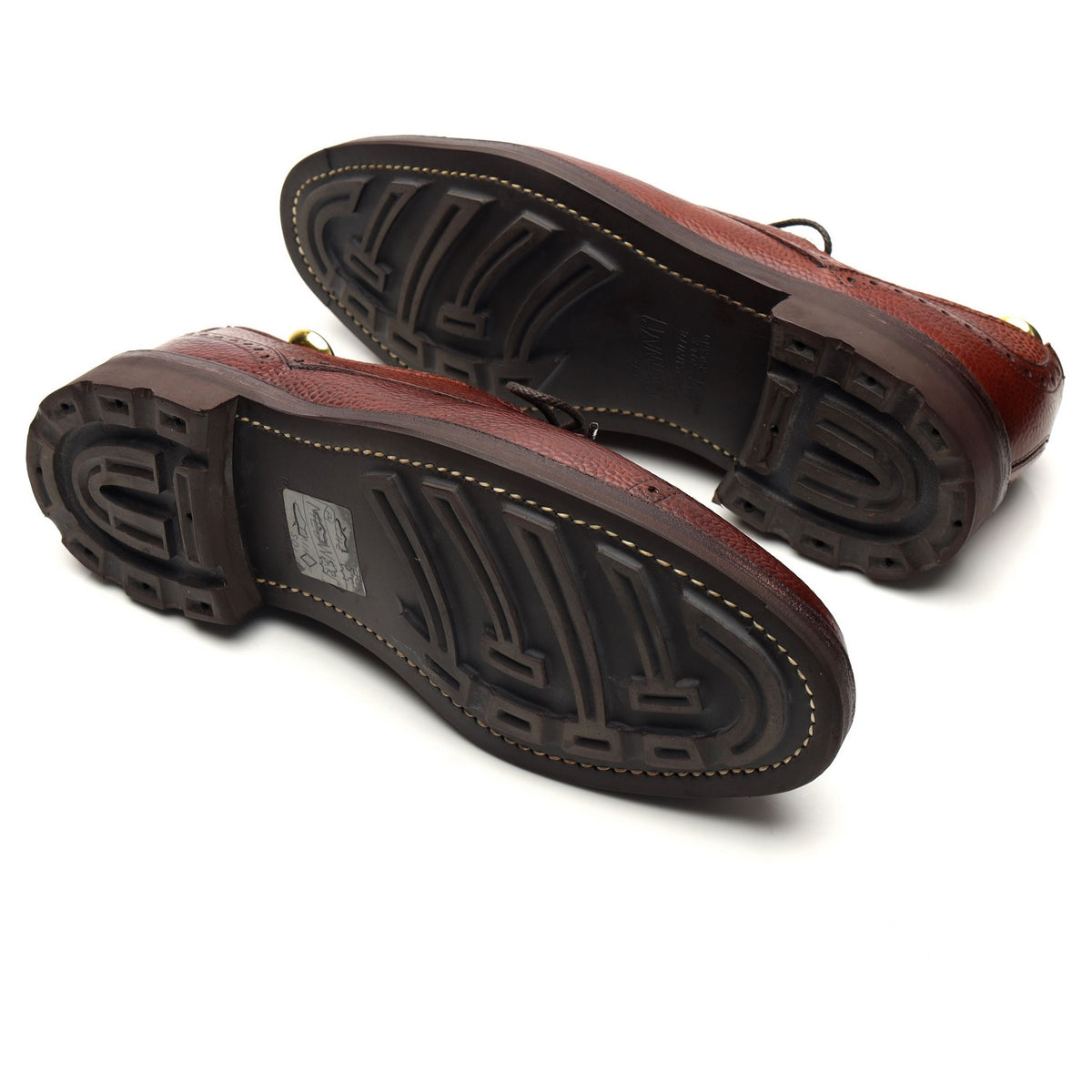 Women's Holland & Holland 'Churchill' Brown Grain Leather Veldtschoen Derby UK 7.5