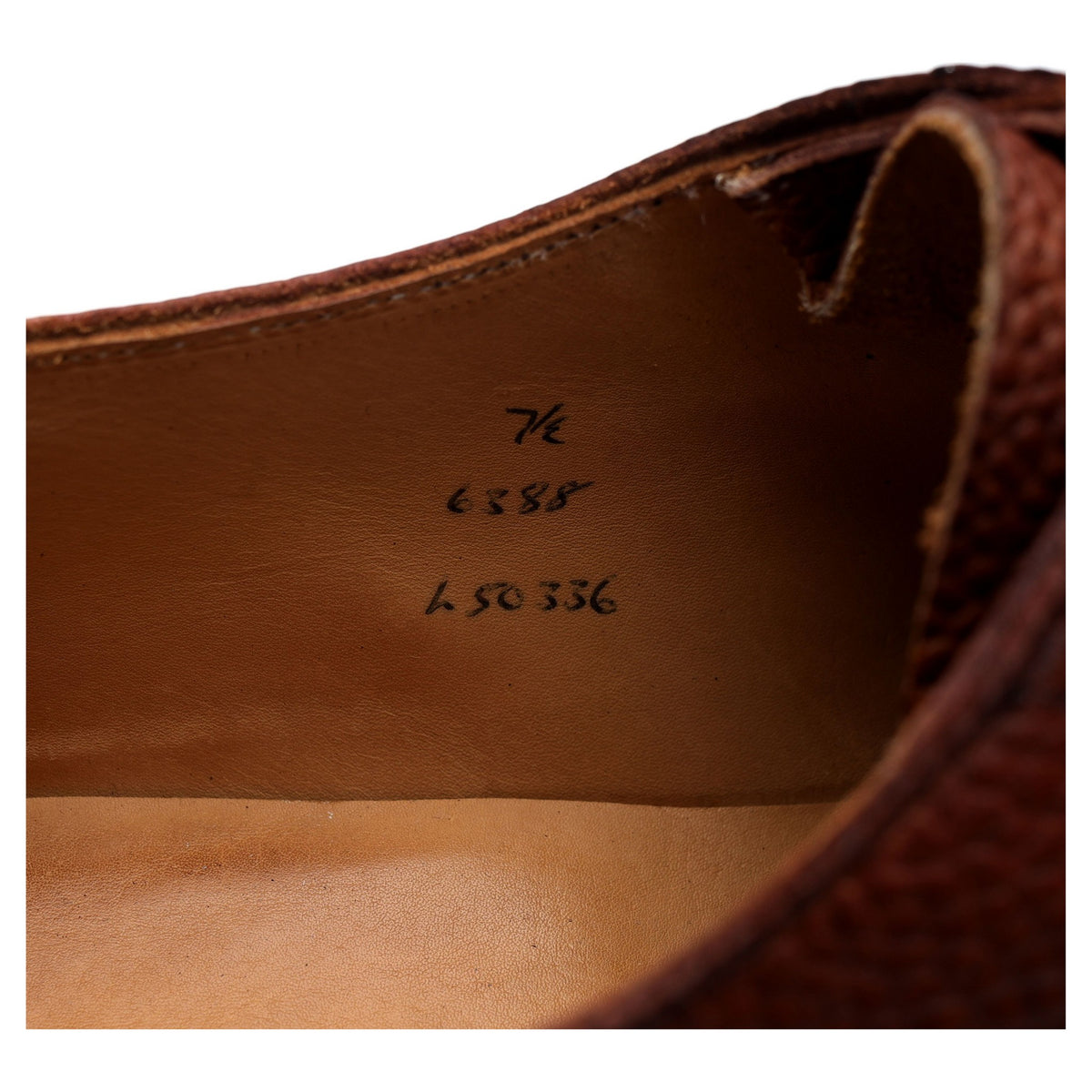 Women's Holland & Holland 'Churchill' Brown Grain Leather Veldtschoen Derby UK 7.5