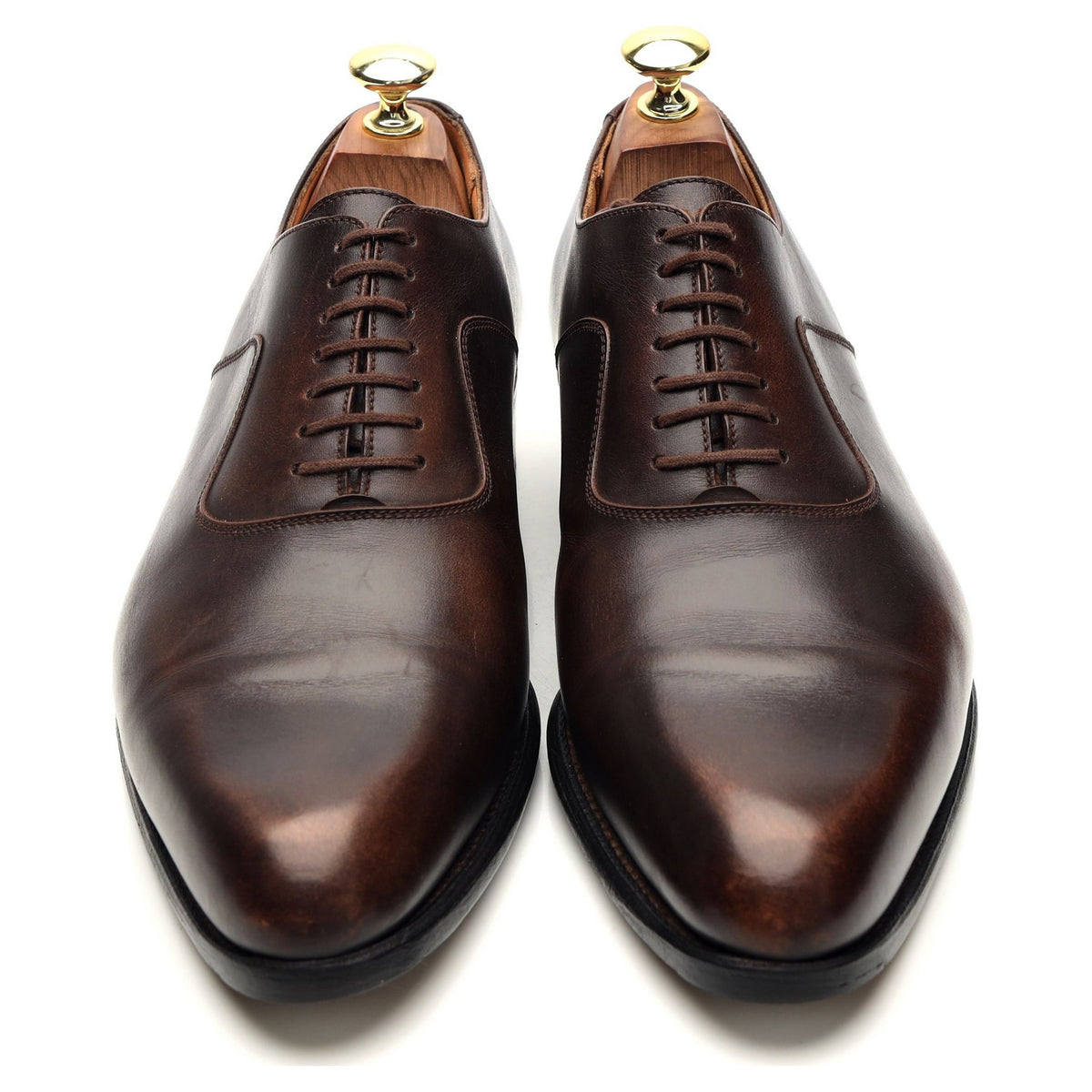 '7 Eyelets' Brown Leather Oxford 7 D UK 7.5