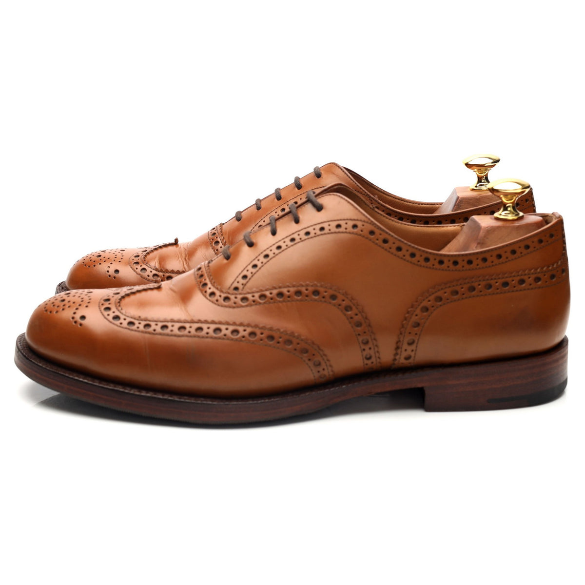 'Attleborough' Tan Brown Leather Oxford Brogues UK 9 G