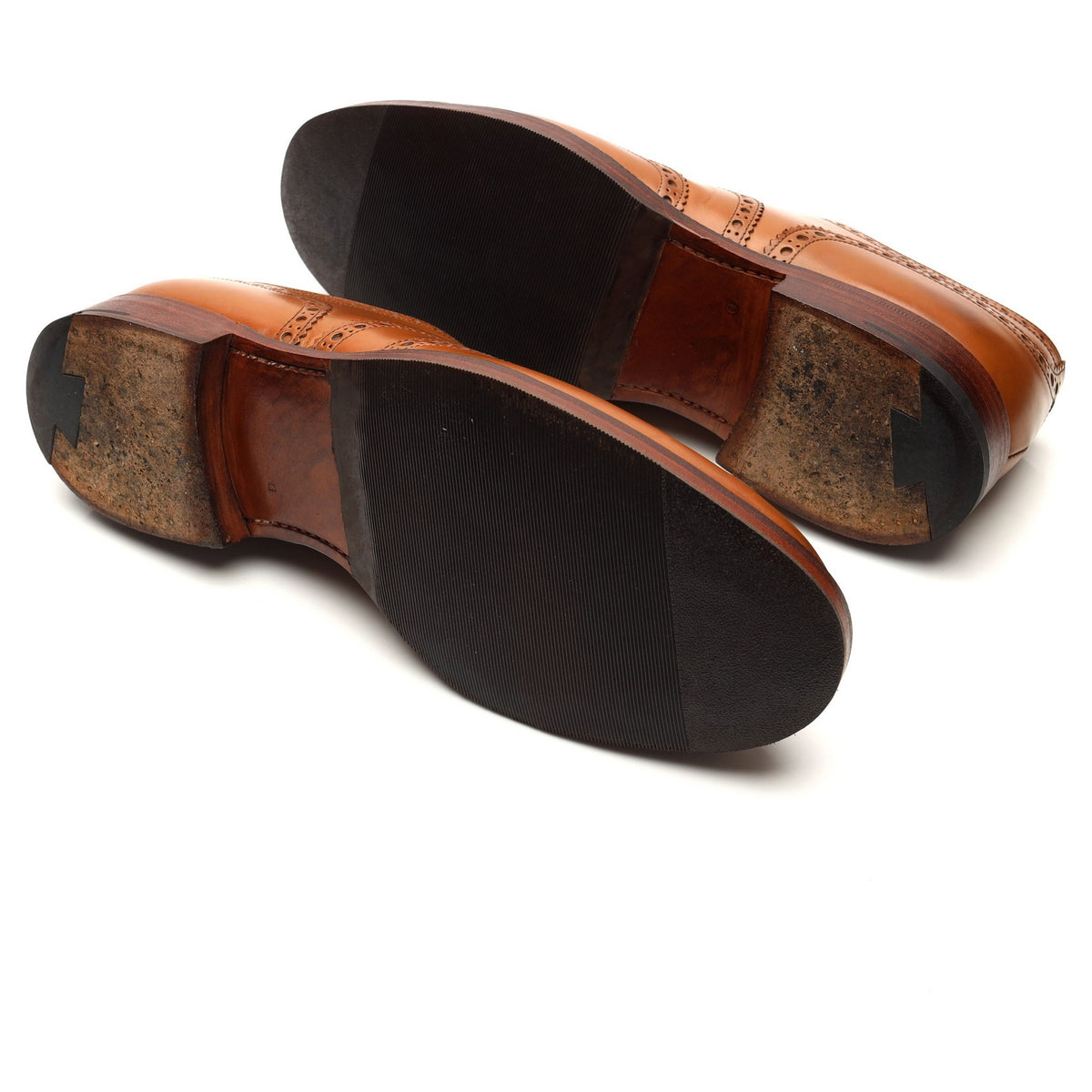 'Attleborough' Tan Brown Leather Oxford Brogues UK 9 G