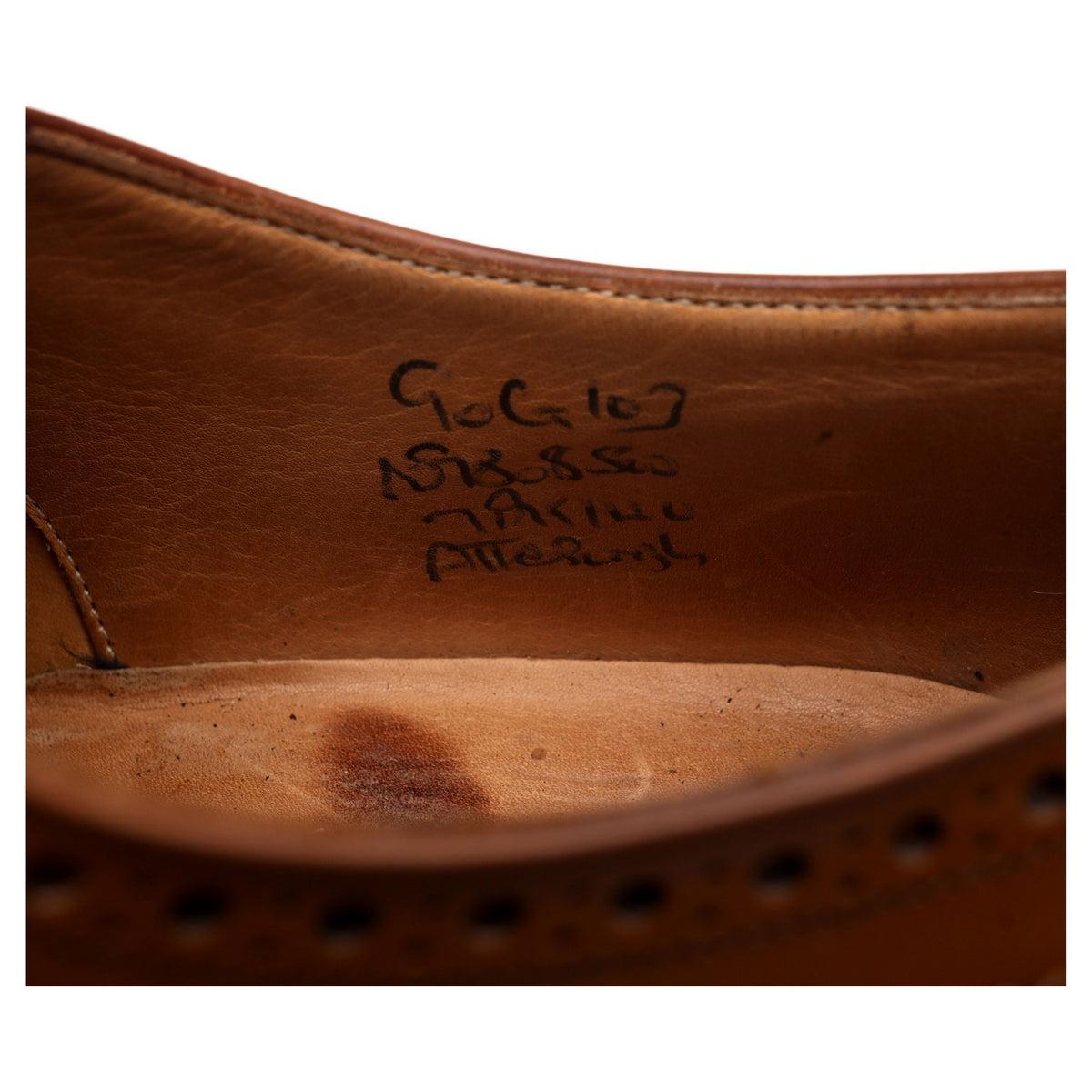 'Attleborough' Tan Brown Leather Oxford Brogues UK 9 G