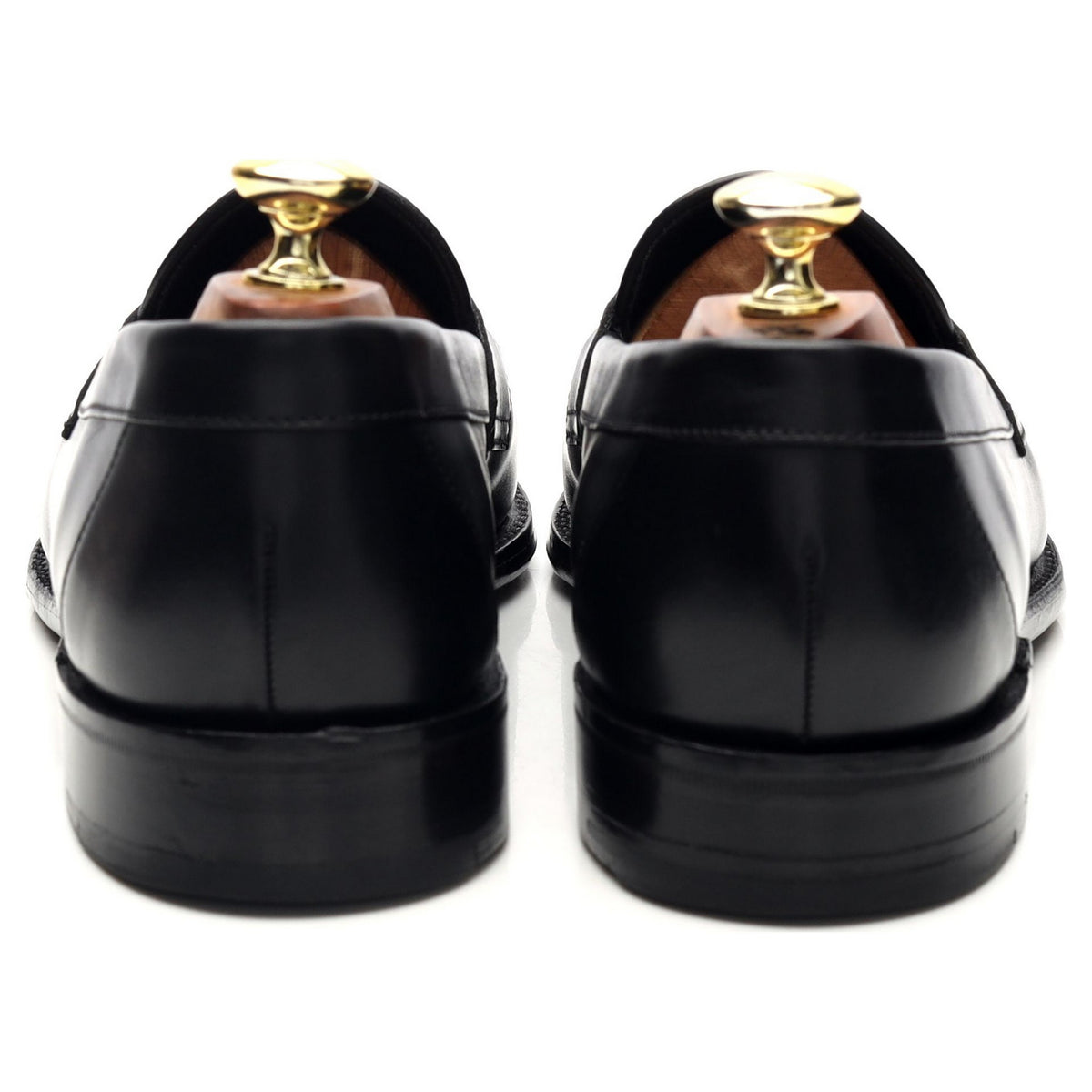 1880 'Hornbeam' Black Leather Loafers UK 7 F