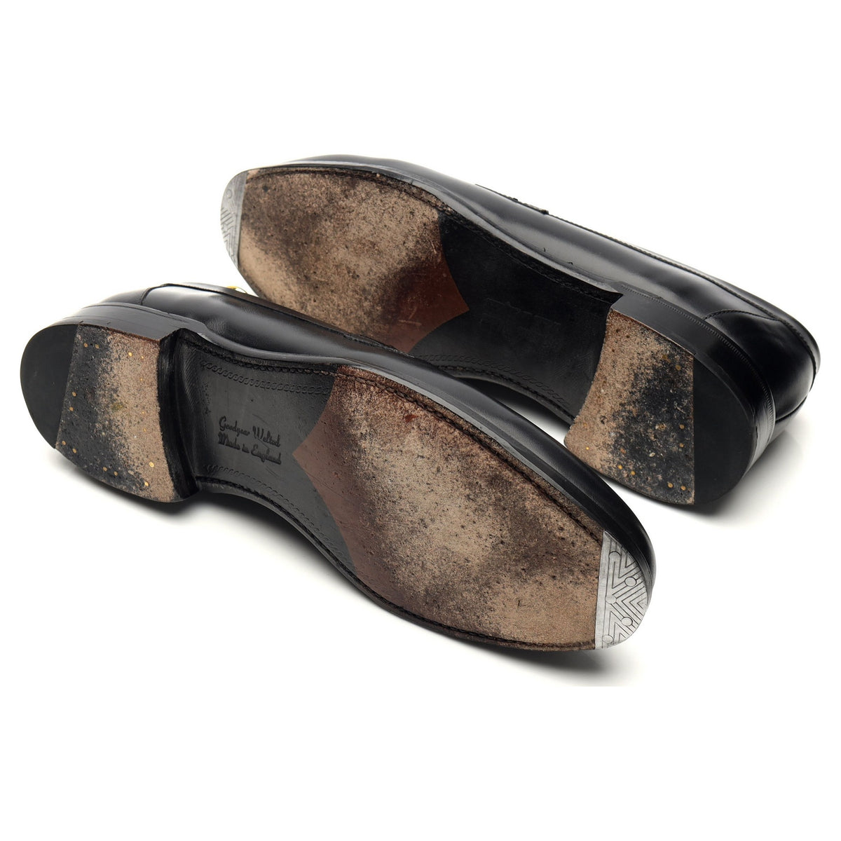 1880 'Hornbeam' Black Leather Loafers UK 7 F