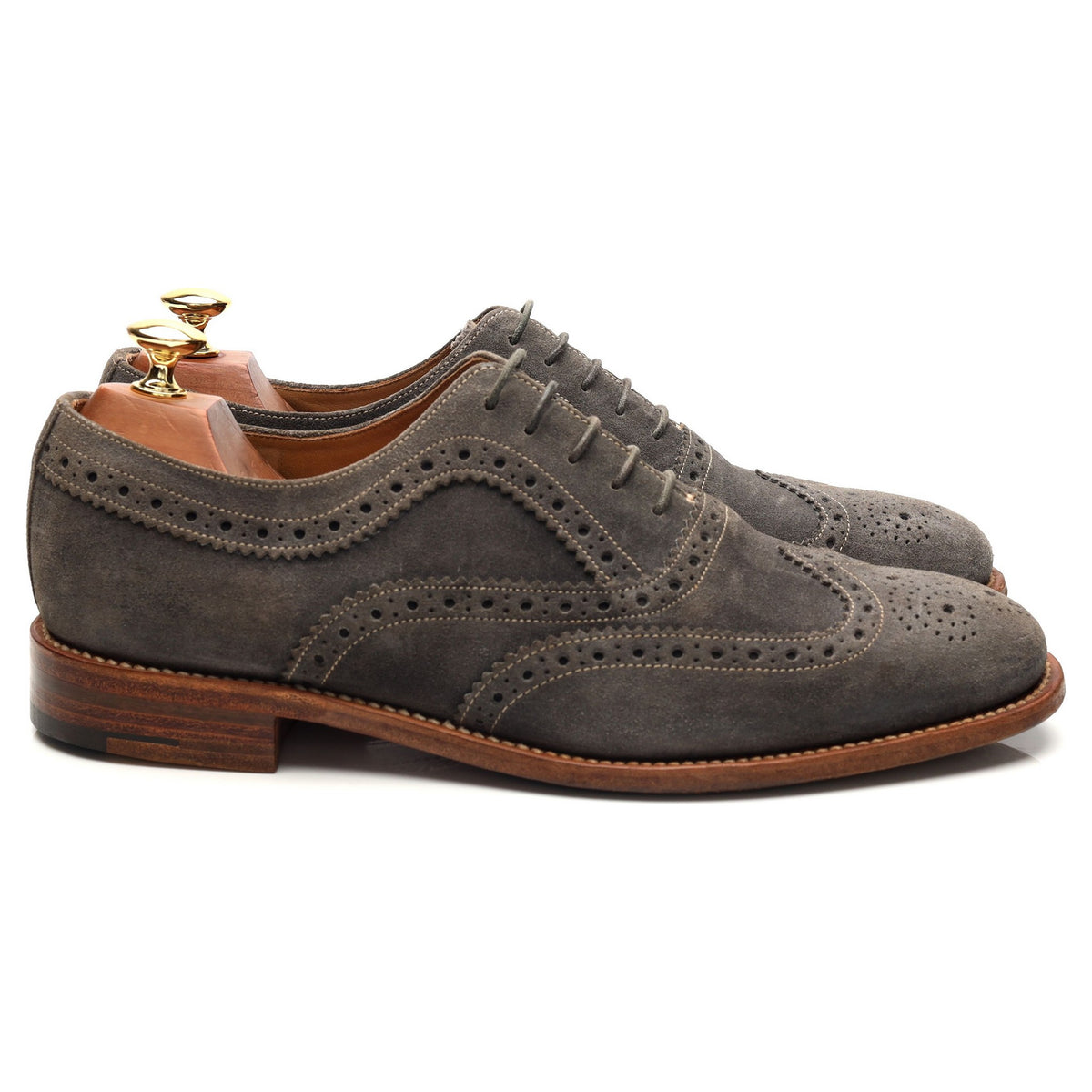 'Tye' Grey Suede Oxford Brogues UK 9