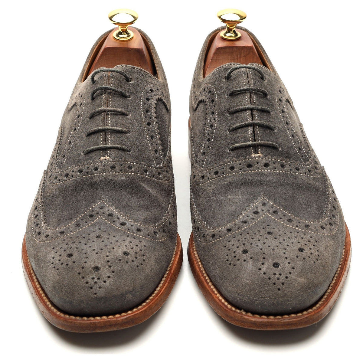 'Tye' Grey Suede Oxford Brogues UK 9