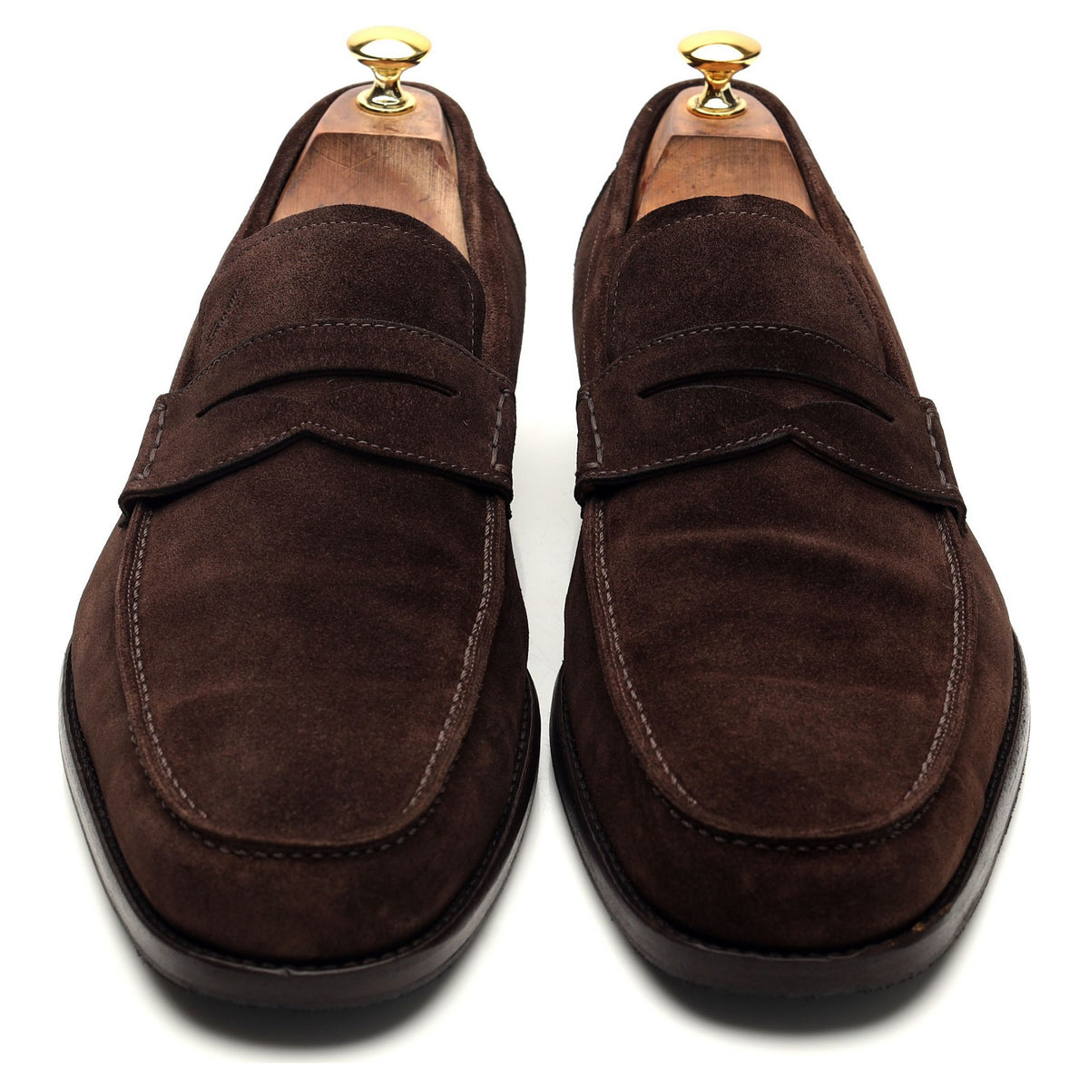 Dark Brown Suede Loafers UK 11.5