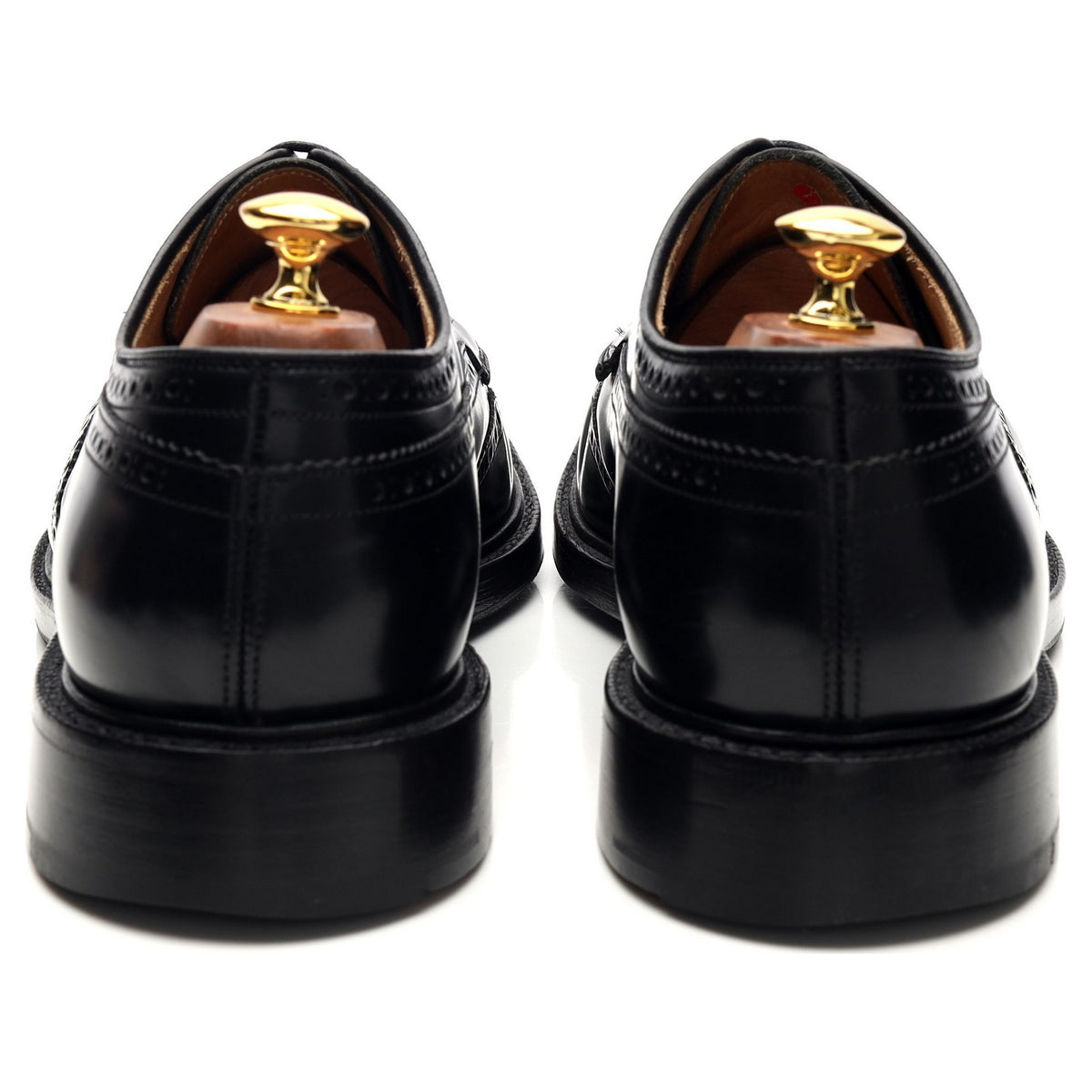 'Grafton' Black Leather Derby Brogues UK 10.5 F