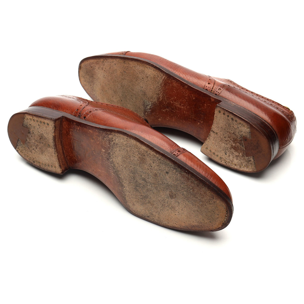 New & Lingwood Brown Russian Grain Leather Oxford Brogues UK 10 E