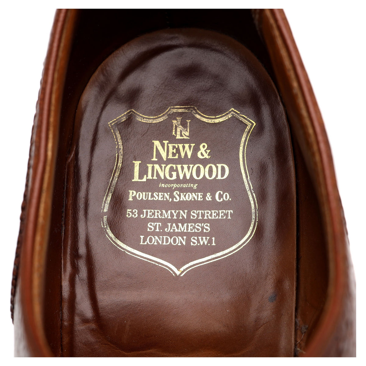 New & Lingwood Brown Russian Grain Leather Oxford Brogues UK 10 E