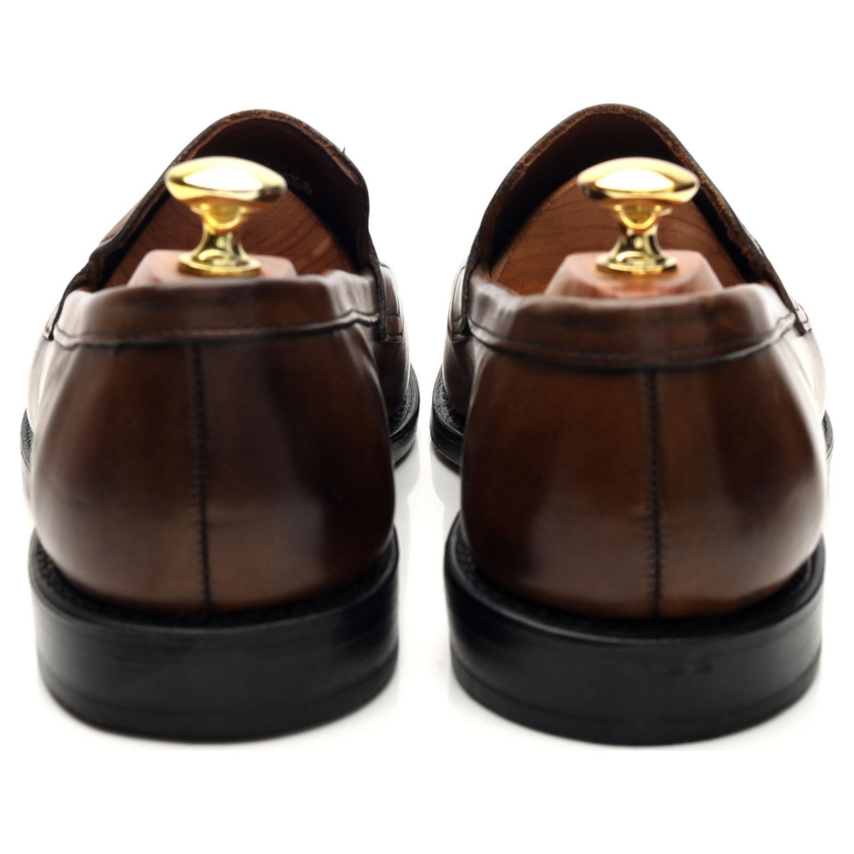&#39;Ascher&#39; Brown Leather Loafers UK 8 US 9 D