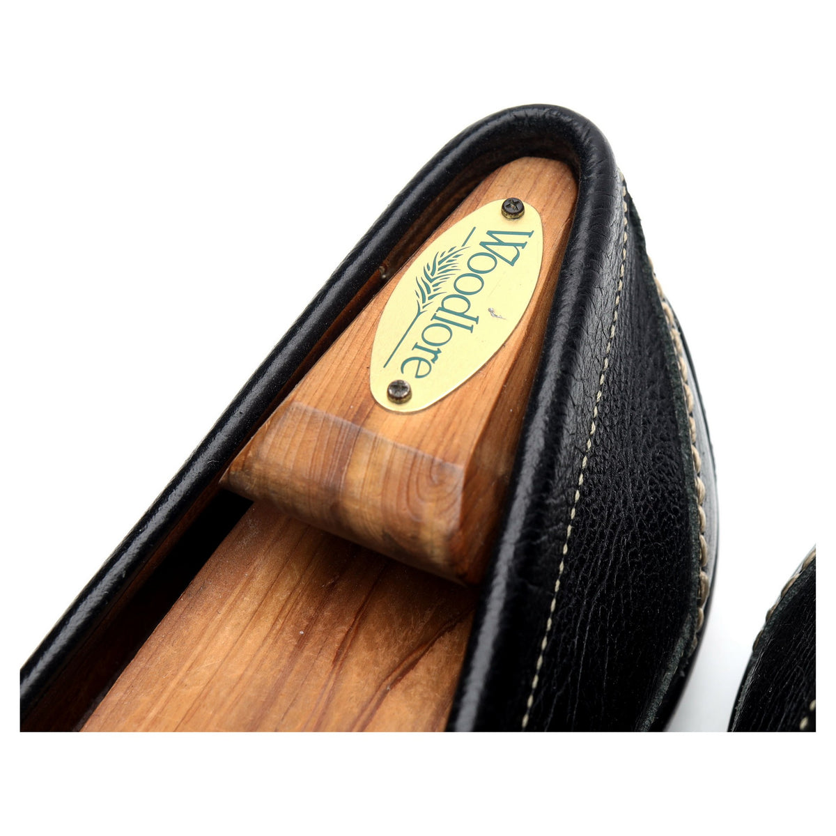 'Saxon' Black Grain Leather Horsebit Loafers UK 9.5 US 10.5