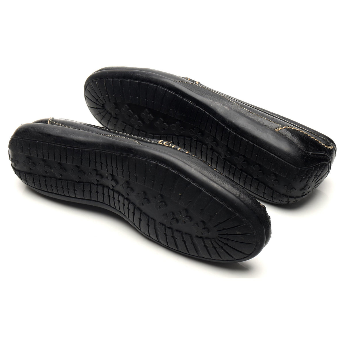 'Saxon' Black Grain Leather Horsebit Loafers UK 9.5 US 10.5