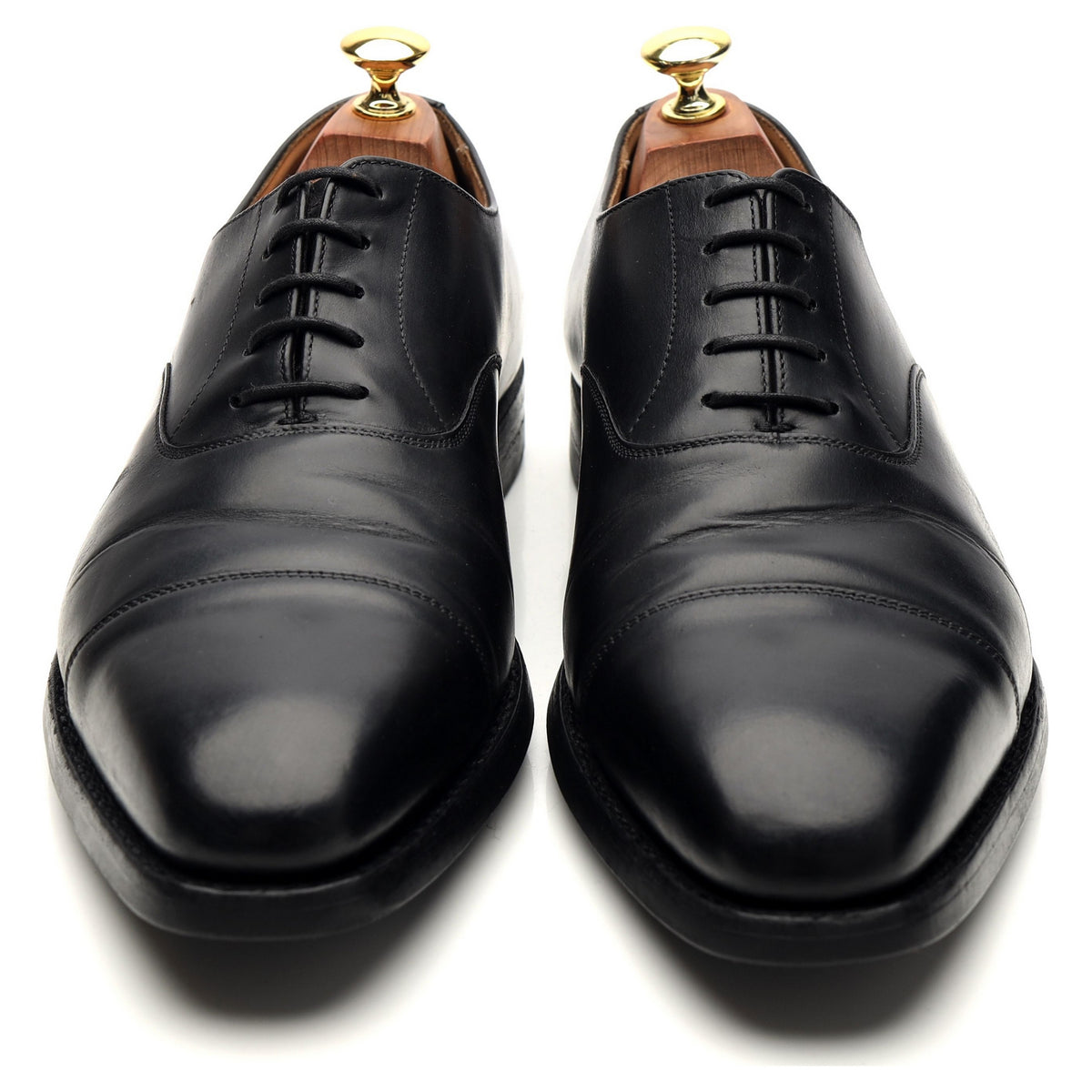 &#39;Hallam&#39; Black Leather Oxford UK 8.5 E
