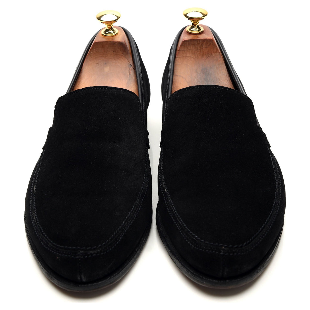 New & Lingwood 'Eton' Black Suede Slip On Loafers UK 9.5 E