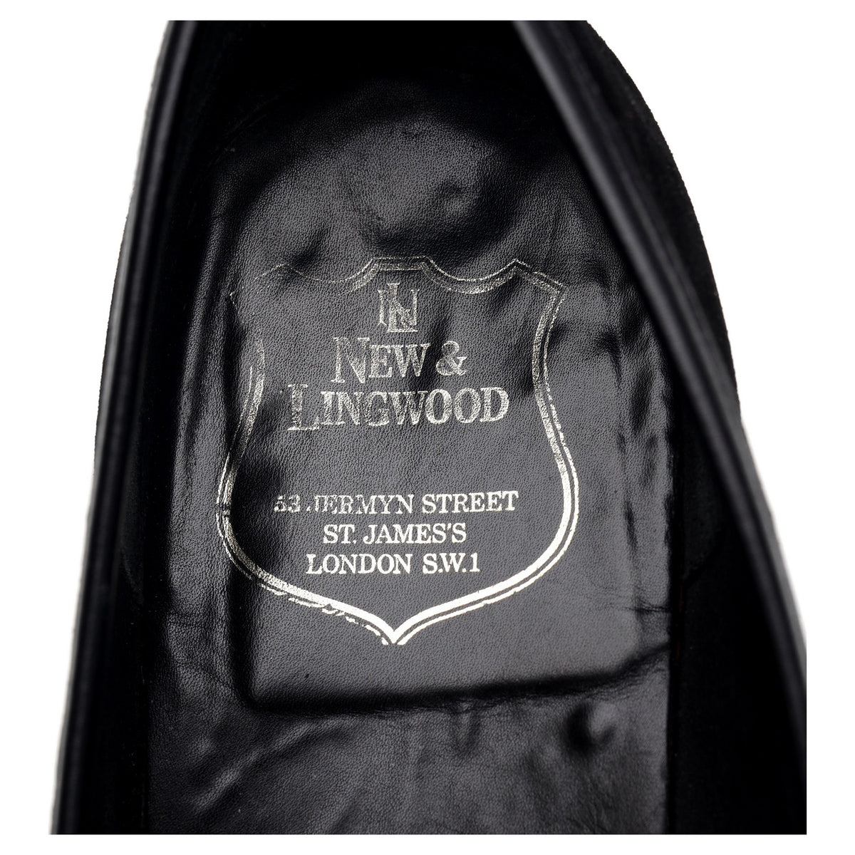 New & Lingwood 'Eton' Black Suede Slip On Loafers UK 9.5 E