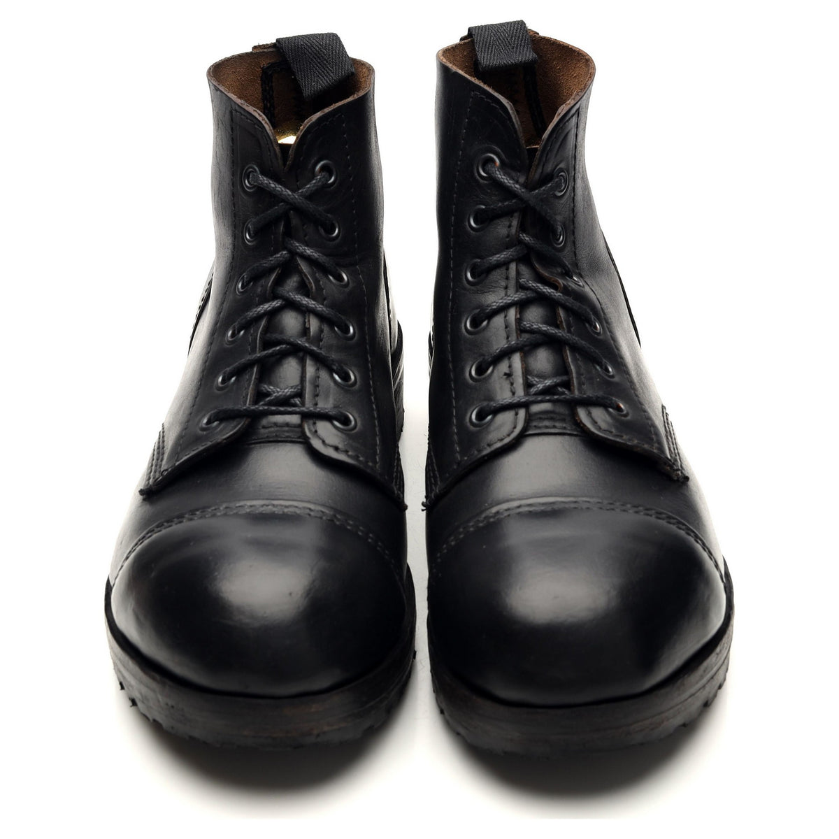 MTO Black Chromexcel Leather Cap Toe Ammo Boots UK 7